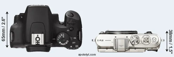 Compare XS versus E-PL8 top