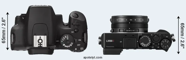 Compare XS versus LX100 II top