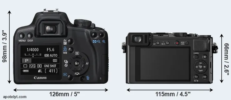 Comparison XS or LX100 rear