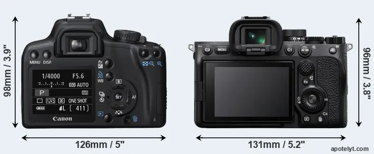 Comparison XS or A7 IV rear