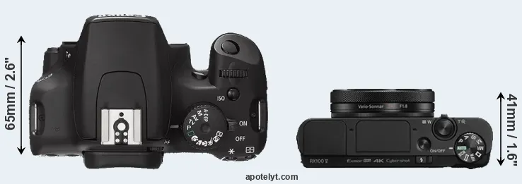 Compare XS versus RX100 V top