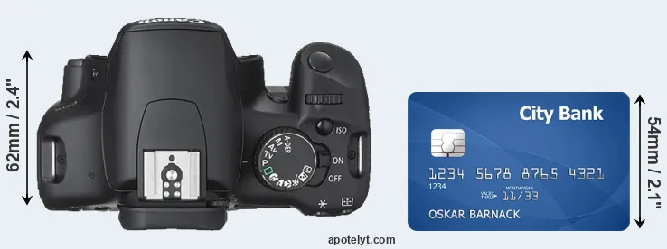 XSi versus credit card top view
