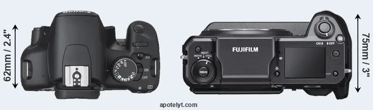 Compare XSi versus GFX 100 top