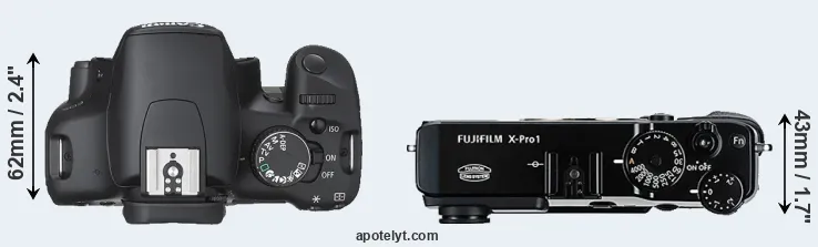 Compare XSi versus X-Pro1 top
