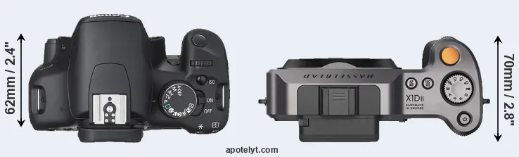 Compare XSi versus X1D II top