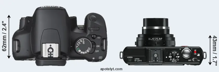 Compare XSi versus D-LUX 5 top