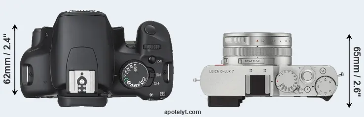 Compare XSi versus D-LUX 7 top