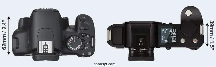 Compare XSi versus Leica SL top