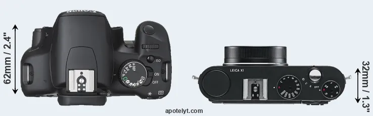 Compare XSi versus X1 top