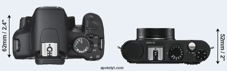 Compare XSi versus X2 top