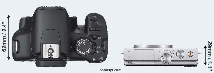 Compare XSi versus J4 top