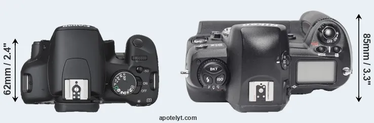 Compare XSi versus D1X top