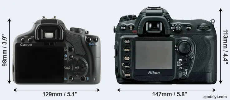Comparison XSi or D200 rear