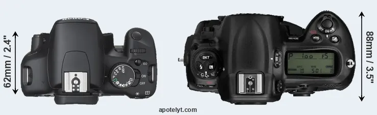 Compare XSi versus D3 top