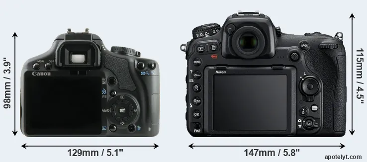 Comparison XSi or D500 rear