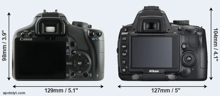 Comparison XSi or D5000 rear