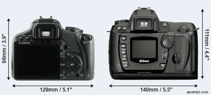 Comparison XSi or D70 rear