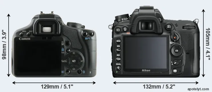 Comparison XSi or D7000 rear