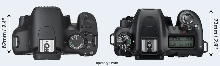 Compare XSi versus D7500 top