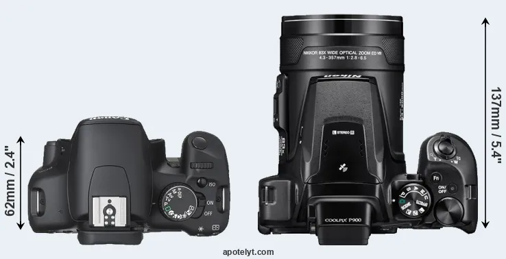 Compare XSi versus P900 top