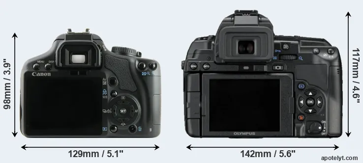 Comparison XSi or E-5 rear