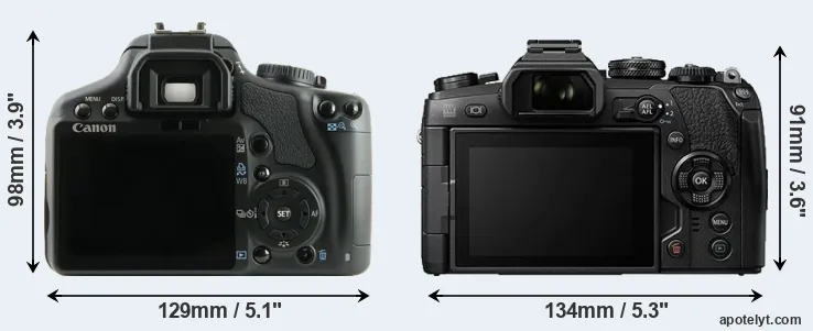 Comparison XSi or E-M1 II rear