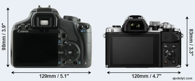 Comparison XSi or E-M10 II rear