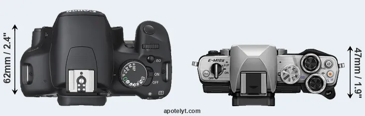 Compare XSi versus E-M10 II top