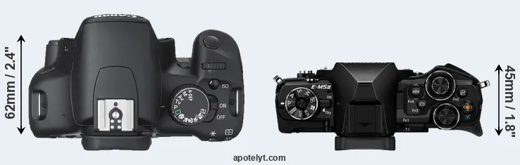 Compare XSi versus E-M5 II top