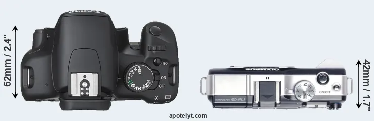 Compare XSi versus E-PL1 top