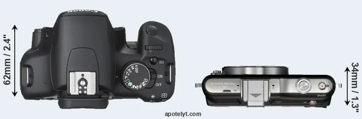 Compare XSi versus E-PM1 top