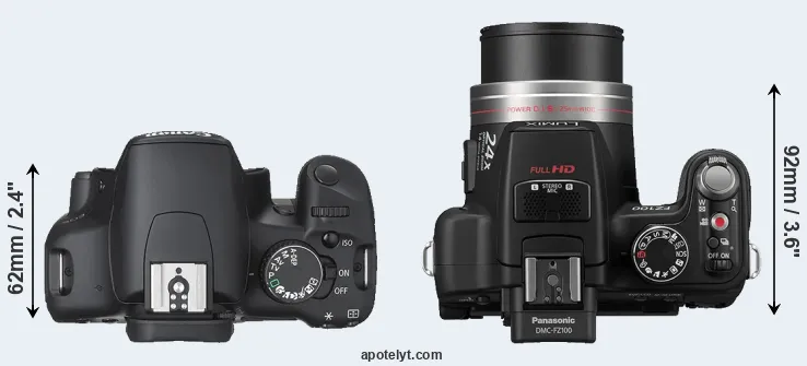 Compare XSi versus FZ100 top