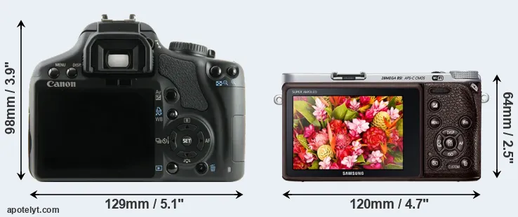 Comparison XSi or NX500 rear