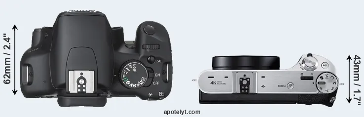 Compare XSi versus NX500 top