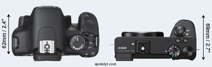 Compare XSi versus A6600 top