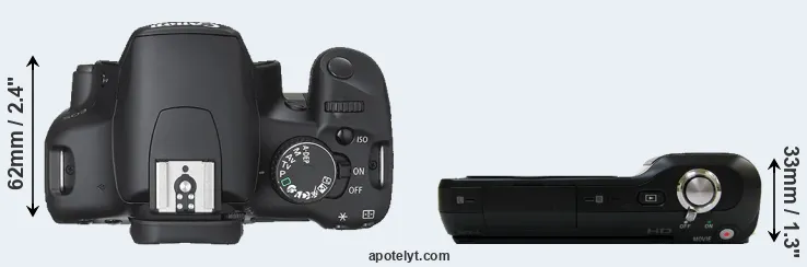 Compare XSi versus NEX-3 top