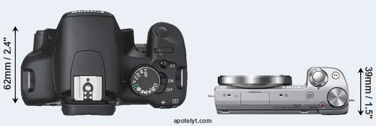 Compare XSi versus NEX-5T top