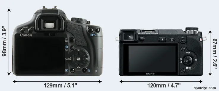 Comparison XSi or NEX-6 rear