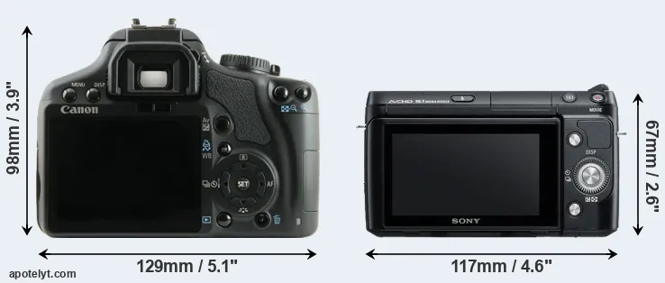 Comparison XSi or NEX-F3 rear