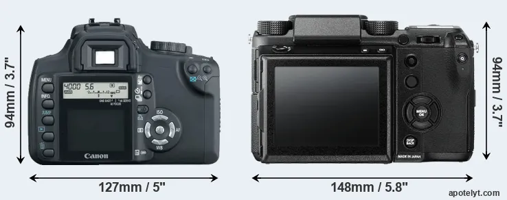 Comparison XT or GFX 50S rear