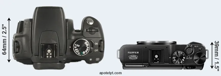 Compare XT versus X-A1 top