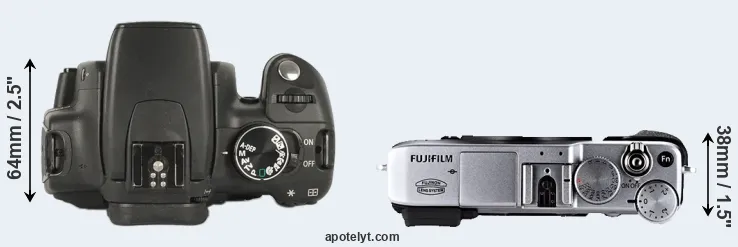 Compare XT versus X-E1 top