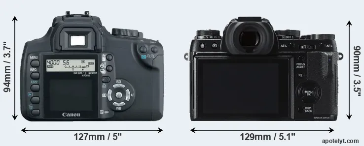 Comparison XT or X-T1 rear