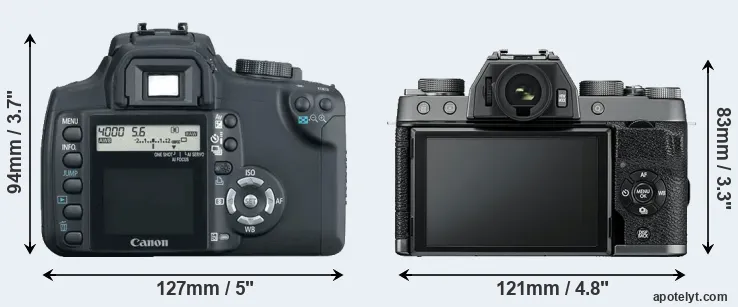 Comparison XT or X-T100 rear
