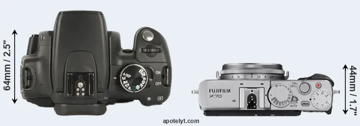 Compare XT versus X70 top