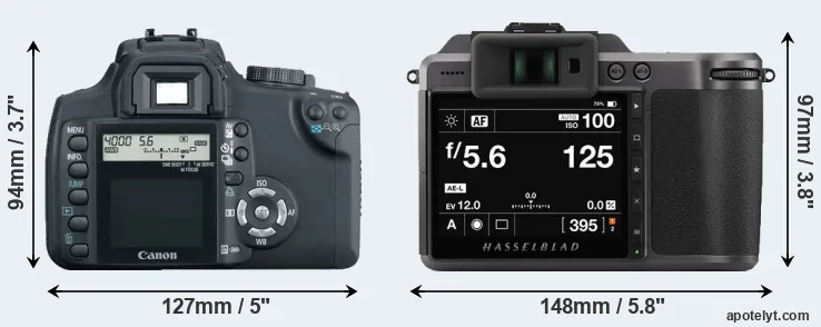 Comparison XT or X1D II rear