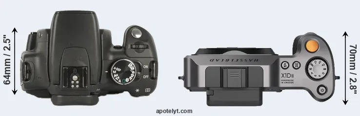 Compare XT versus X1D II top