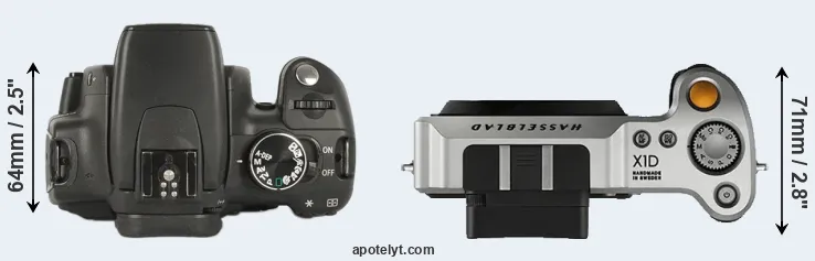 Compare XT versus X1D top