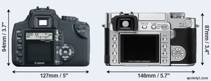 Comparison XT or Digilux 3 rear