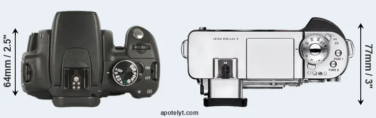 Compare XT versus Digilux 3 top